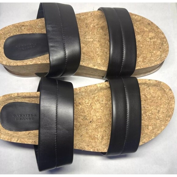 Gabriela Hearst Striker Platform Sandal Black Leather Cork with Bag EU44 11 $690 - Picture 6 of 13